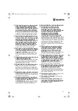 Preview for 101 page of Würth MHKS 28-A Translation Of The Original Operating Instructions