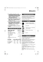 Preview for 102 page of Würth MHKS 28-A Translation Of The Original Operating Instructions