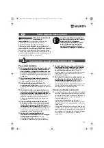 Preview for 105 page of Würth MHKS 28-A Translation Of The Original Operating Instructions