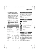 Preview for 107 page of Würth MHKS 28-A Translation Of The Original Operating Instructions