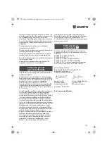 Preview for 109 page of Würth MHKS 28-A Translation Of The Original Operating Instructions