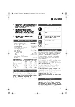 Preview for 112 page of Würth MHKS 28-A Translation Of The Original Operating Instructions