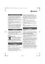 Preview for 119 page of Würth MHKS 28-A Translation Of The Original Operating Instructions