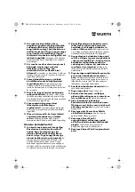 Preview for 122 page of Würth MHKS 28-A Translation Of The Original Operating Instructions