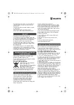 Preview for 124 page of Würth MHKS 28-A Translation Of The Original Operating Instructions