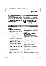 Preview for 131 page of Würth MHKS 28-A Translation Of The Original Operating Instructions