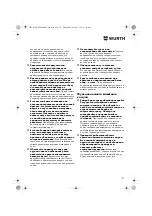 Preview for 137 page of Würth MHKS 28-A Translation Of The Original Operating Instructions