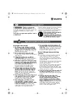 Preview for 142 page of Würth MHKS 28-A Translation Of The Original Operating Instructions