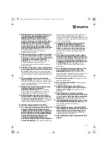 Preview for 143 page of Würth MHKS 28-A Translation Of The Original Operating Instructions