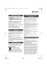 Preview for 145 page of Würth MHKS 28-A Translation Of The Original Operating Instructions