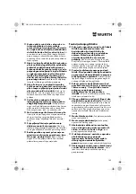 Preview for 148 page of Würth MHKS 28-A Translation Of The Original Operating Instructions