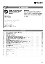 Preview for 117 page of Würth ORSY Flex 350 Operating Instructions Manual