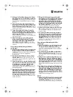 Preview for 6 page of Würth SBS 12-A Translation Of The Original Operating Instructions