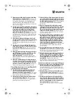 Предварительный просмотр 53 страницы Würth SBS 12-A Translation Of The Original Operating Instructions