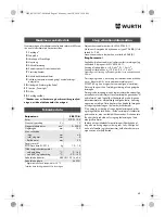 Предварительный просмотр 63 страницы Würth SBS 12-A Translation Of The Original Operating Instructions