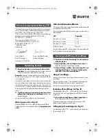 Предварительный просмотр 64 страницы Würth SBS 12-A Translation Of The Original Operating Instructions