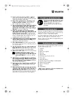 Предварительный просмотр 69 страницы Würth SBS 12-A Translation Of The Original Operating Instructions