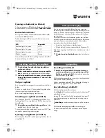 Предварительный просмотр 71 страницы Würth SBS 12-A Translation Of The Original Operating Instructions