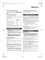 Предварительный просмотр 78 страницы Würth SBS 12-A Translation Of The Original Operating Instructions