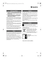 Предварительный просмотр 80 страницы Würth SBS 12-A Translation Of The Original Operating Instructions