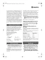 Предварительный просмотр 92 страницы Würth SBS 12-A Translation Of The Original Operating Instructions