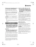 Предварительный просмотр 94 страницы Würth SBS 12-A Translation Of The Original Operating Instructions