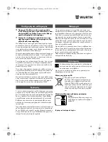 Предварительный просмотр 95 страницы Würth SBS 12-A Translation Of The Original Operating Instructions