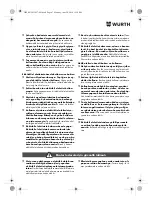 Предварительный просмотр 97 страницы Würth SBS 12-A Translation Of The Original Operating Instructions