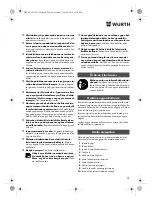 Предварительный просмотр 98 страницы Würth SBS 12-A Translation Of The Original Operating Instructions