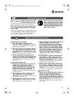 Предварительный просмотр 103 страницы Würth SBS 12-A Translation Of The Original Operating Instructions