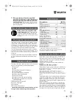 Предварительный просмотр 106 страницы Würth SBS 12-A Translation Of The Original Operating Instructions