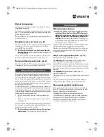 Предварительный просмотр 108 страницы Würth SBS 12-A Translation Of The Original Operating Instructions