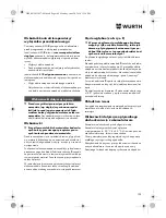 Предварительный просмотр 109 страницы Würth SBS 12-A Translation Of The Original Operating Instructions