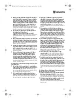 Предварительный просмотр 112 страницы Würth SBS 12-A Translation Of The Original Operating Instructions