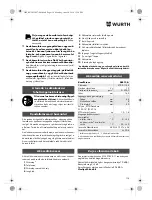 Предварительный просмотр 114 страницы Würth SBS 12-A Translation Of The Original Operating Instructions