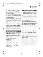 Предварительный просмотр 115 страницы Würth SBS 12-A Translation Of The Original Operating Instructions