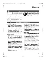 Предварительный просмотр 119 страницы Würth SBS 12-A Translation Of The Original Operating Instructions