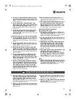 Предварительный просмотр 120 страницы Würth SBS 12-A Translation Of The Original Operating Instructions