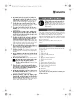 Предварительный просмотр 121 страницы Würth SBS 12-A Translation Of The Original Operating Instructions