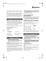 Предварительный просмотр 130 страницы Würth SBS 12-A Translation Of The Original Operating Instructions