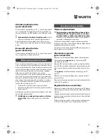 Предварительный просмотр 131 страницы Würth SBS 12-A Translation Of The Original Operating Instructions