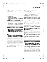 Предварительный просмотр 132 страницы Würth SBS 12-A Translation Of The Original Operating Instructions