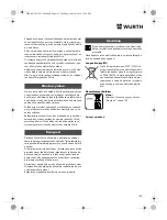 Предварительный просмотр 133 страницы Würth SBS 12-A Translation Of The Original Operating Instructions