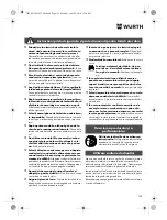 Предварительный просмотр 136 страницы Würth SBS 12-A Translation Of The Original Operating Instructions