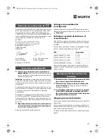 Предварительный просмотр 138 страницы Würth SBS 12-A Translation Of The Original Operating Instructions