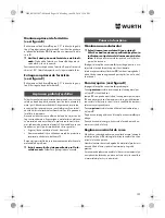 Предварительный просмотр 139 страницы Würth SBS 12-A Translation Of The Original Operating Instructions