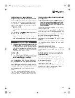 Предварительный просмотр 140 страницы Würth SBS 12-A Translation Of The Original Operating Instructions