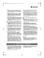 Предварительный просмотр 143 страницы Würth SBS 12-A Translation Of The Original Operating Instructions