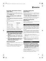 Предварительный просмотр 146 страницы Würth SBS 12-A Translation Of The Original Operating Instructions