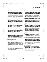 Предварительный просмотр 150 страницы Würth SBS 12-A Translation Of The Original Operating Instructions